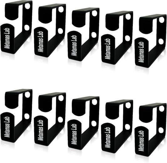 10 Pack Metallic 1U D Ring Cable Manager Ring Network Rack Cable Management