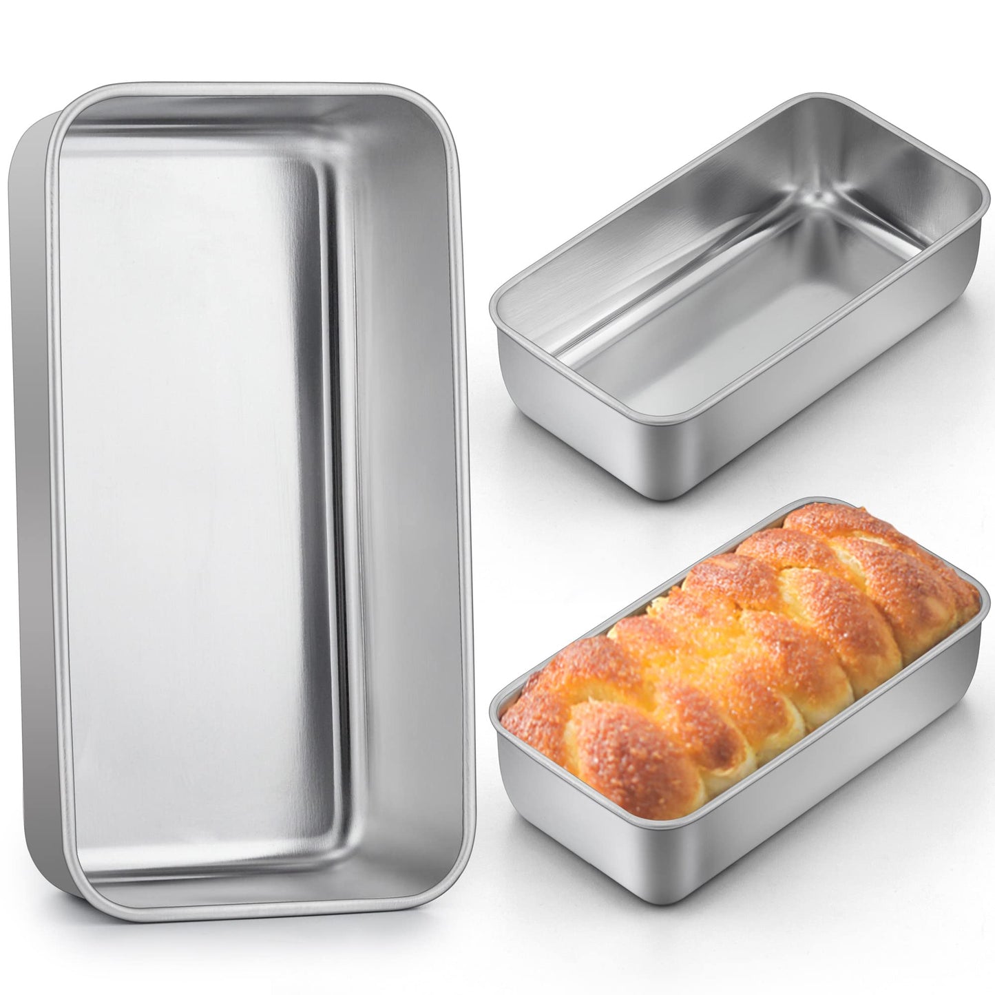 LIANYU Bread Loaf Pans Set of 4, 1 Large (12x5 Inch) & 3 Medium (9x5 Inch)