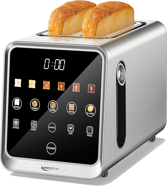 Keenstone 4-Slice Digital Smart Toaster with Touchscreen & Dual Control