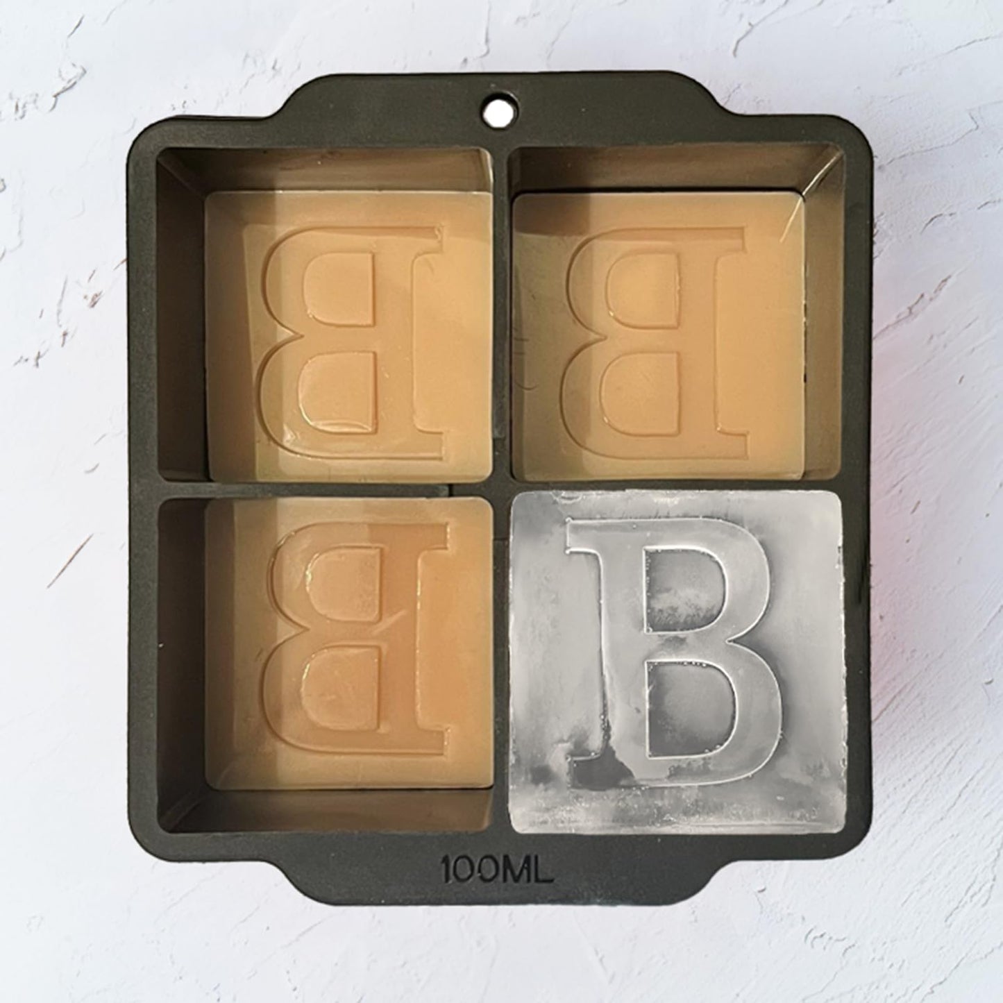 Letter G Monogram Ice Cube Mold Custom Ice Cube Mold 2 Inch Big Initials Silicone Ice Cube Tray Gifts for DAD Gifts for Him