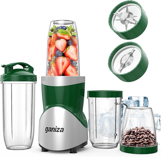Ganiza Smoothie Blender, 900W Blenders Shakes and Smoothies, Green