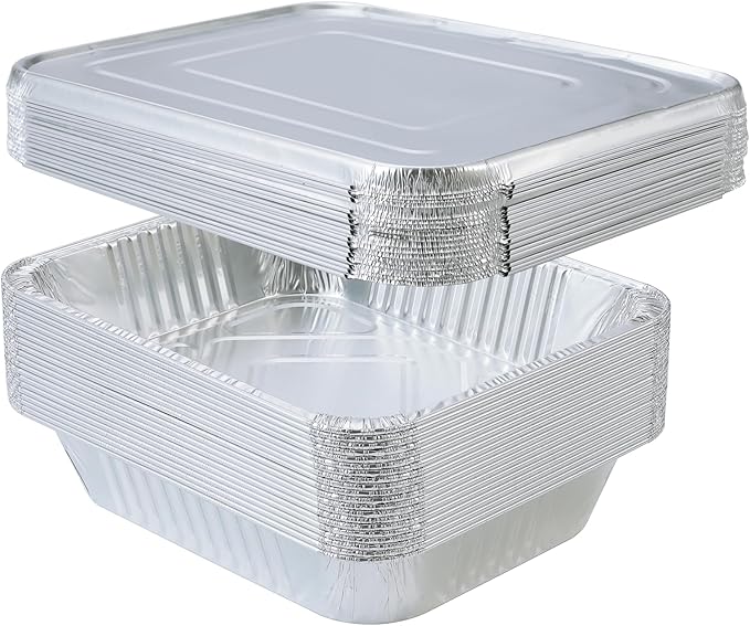 Waytiffer 20pack Aluminum Pans,9x13 Disposable Half Size Foil Pans