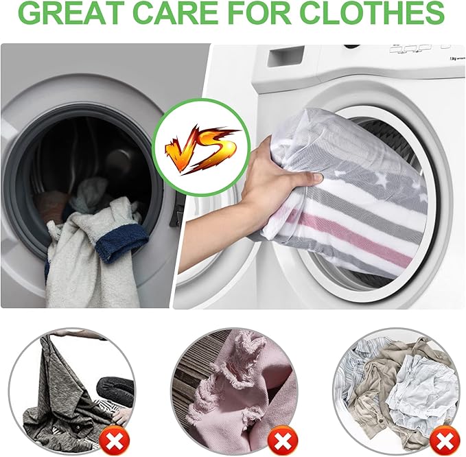 OTraki Large Mesh Washing Bag 43 x 35 in XL Laundry Bag Washer Machine Net Protector Large Washer Bag for Travel Camp College Student Dress Bedding Blanket Sheet Don't Drying, Melting 140-176℉ Blue