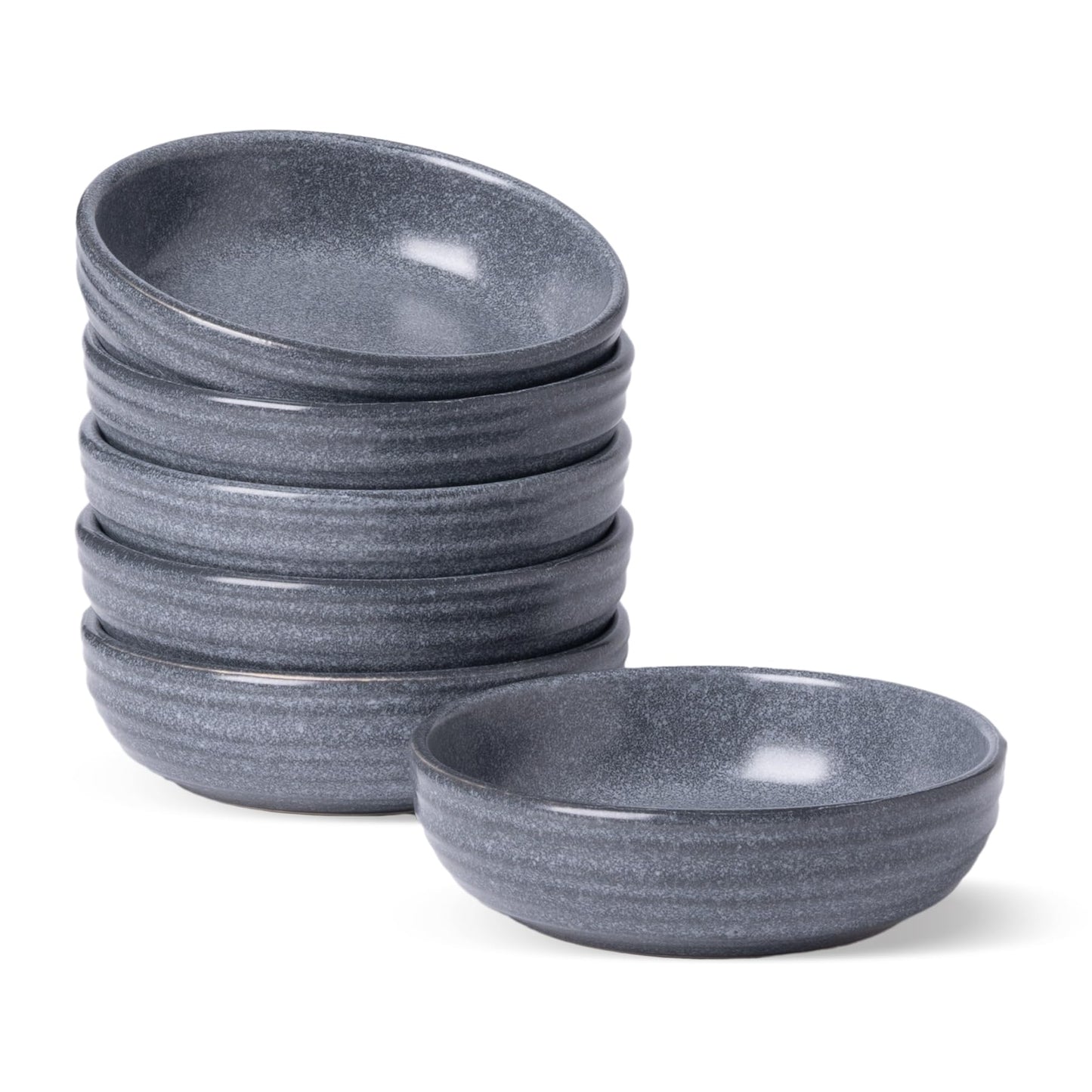 famiware Ceramic Soy Sauce Dish, 3oz Dipping Bowl Set of 6, Light Blue