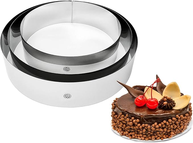 NewlineNY Stainless Steel Cake Mousse Ring Molding Forming (Rectangular Cake Pastry Rings)