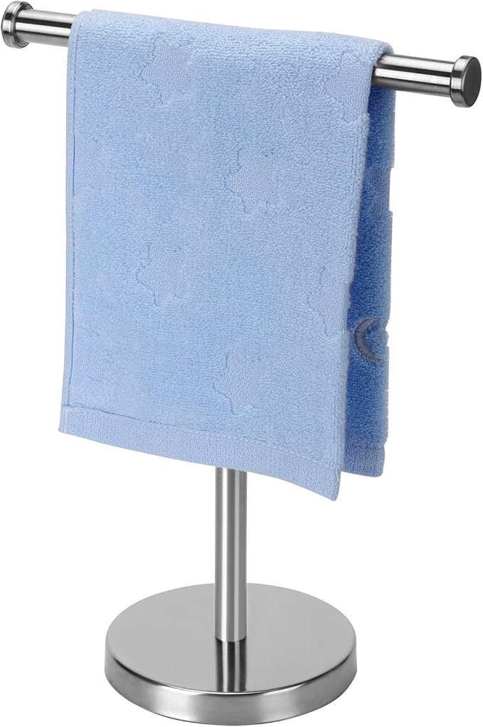 Towel Rack Hand Towel Stand, Bathroom Hand Towel Holder Stand with Heavy Base, SUS304 Stainless Steel Brushed Nickel
