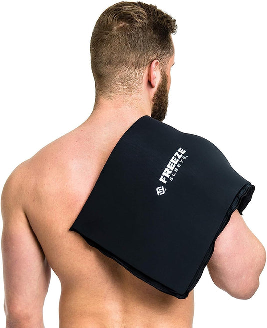 FreezeSleeve Flat Pak | 12" x 17" Extra Large Reusable Gel Ice Pack for Hot and Cold Therapy | Soft Flexible Cooling Pad for Back Hip Leg Injuries and Pain Relief | Cold Compress for Injury Recovery