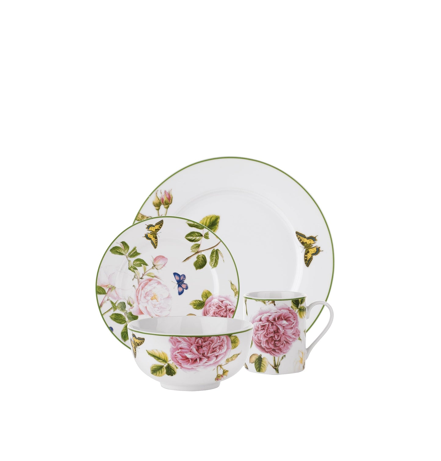 Portmeirion Home Mallorca Dinnerware Set - Blue, Set of 16