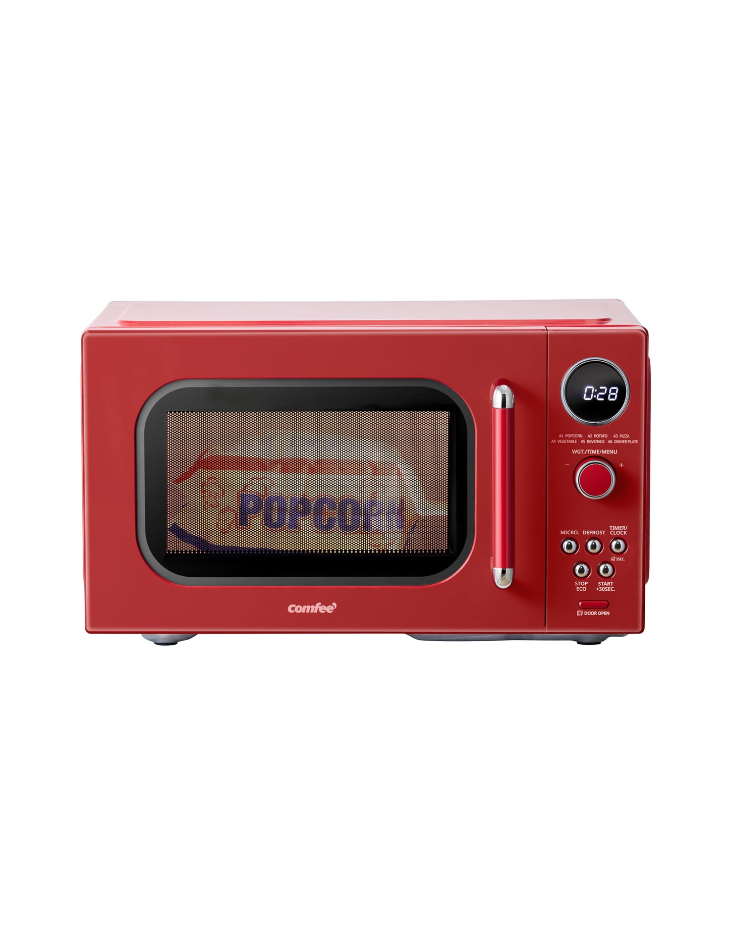 COMFEE' Retro Microwave Oven, 0.9 Cu.Ft 900W Countertop, Apricot