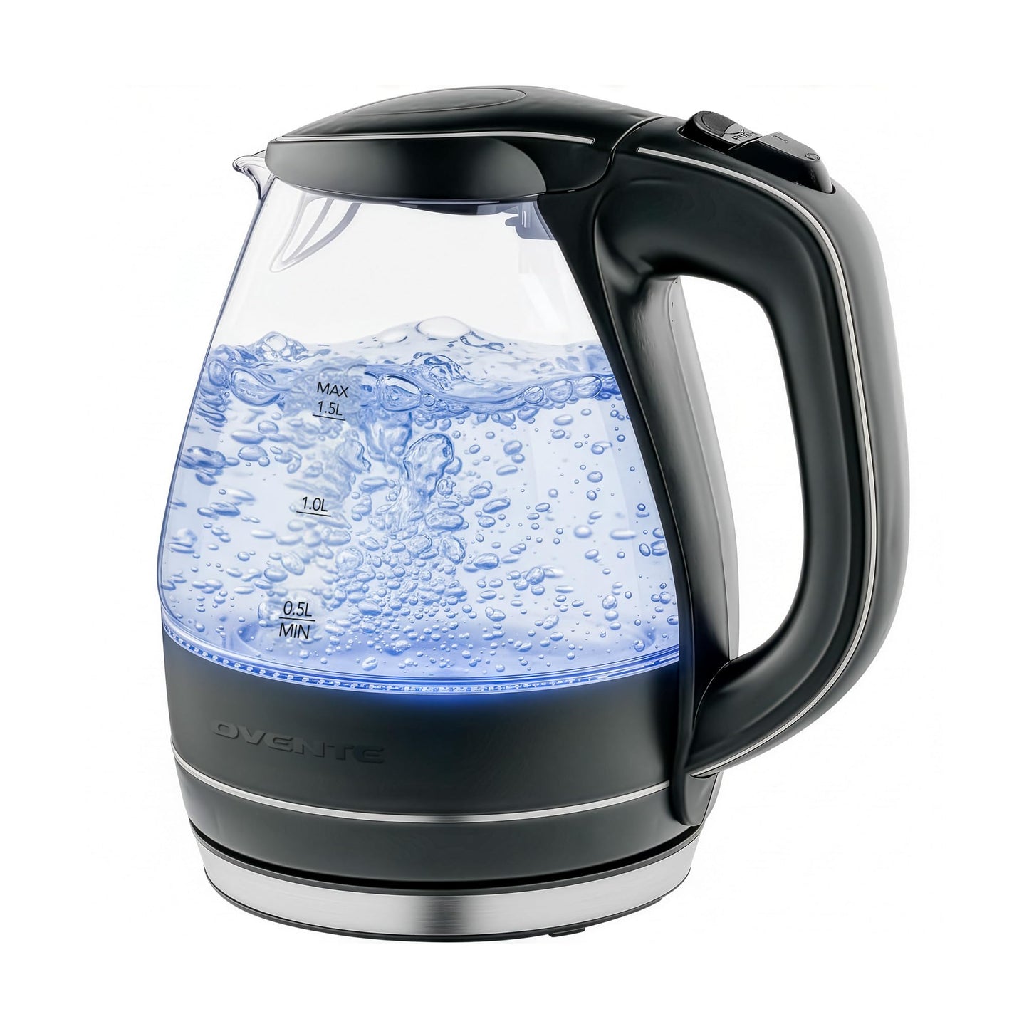 OVENTE 1.5L Glass Electric Kettle Water Boiler, Green KG83G