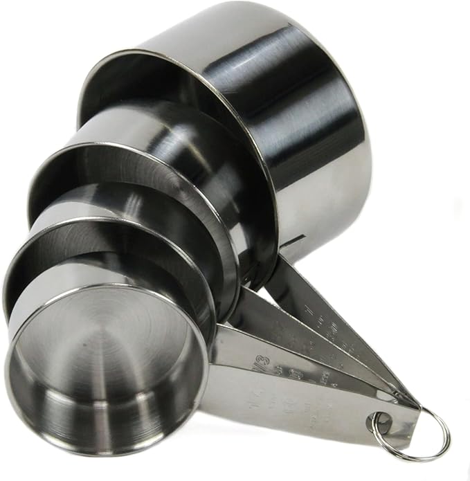 Measuring Spoons, 4 Piece Set, Stainless Steel