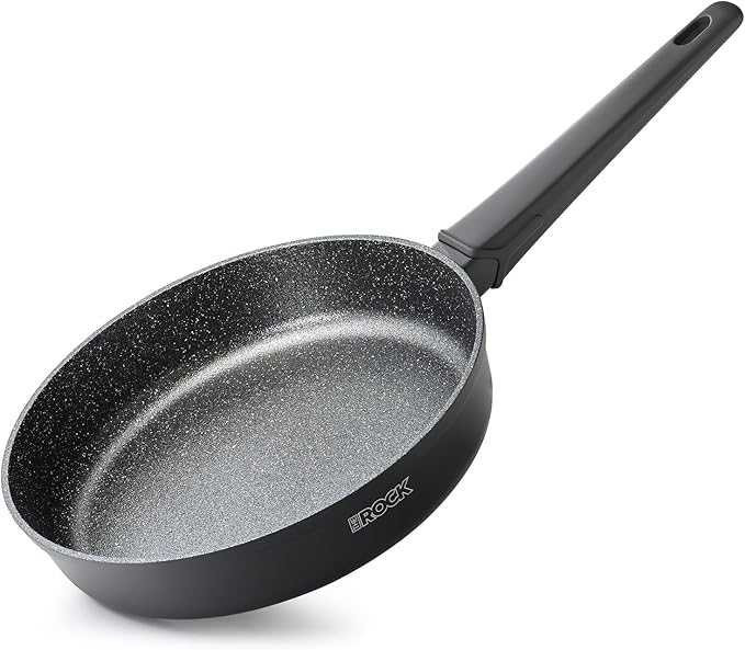 THE ROCK SOHO 12.5-Inch Nonstick Frying Pan – Compact for Urban Kitchens, Nothing Sticks, Never Warps, Lasts Longer, Oven & Dishwasher Safe, Black