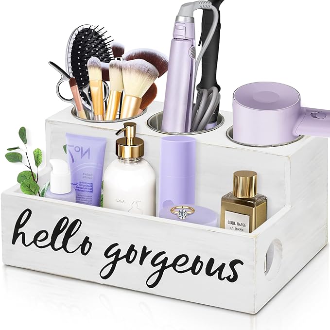 UNISTYLE Hair Dryer Holder Countertop Hair Tool Blow Dryer Holder, Hair Accessories Organizer for Bathroom Decor Supplies Storage and Vanity Caddy for Styling Accessories