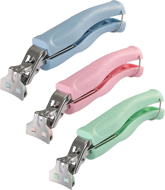 SPTECHMAKE Stainless Steel Bowl Gripper Clips, 3, Blue Green Pink