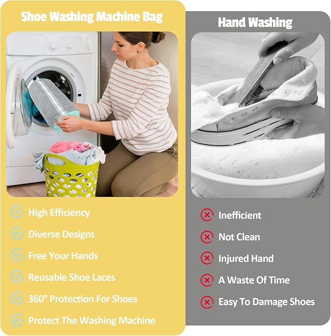 Shoe Washing Machine Bag:Shoe Washing Bag for Dryer & Washer, 2pcs Reusable Laundry Shoe Bag for Sneaker Tennis Shoes Unstain Cleaner Kit XXL (XXL Grey)