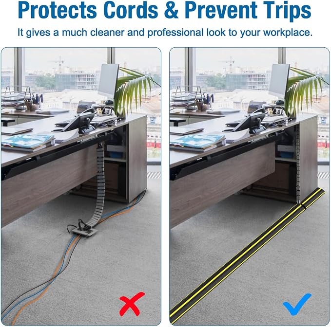 Eapele 4 ft Cable Protector Cord Cover
