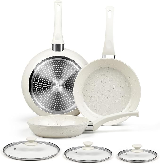 Innerwell Nonstick Ceramic Frying Pans Skillets Set 8"+9.5"+11"