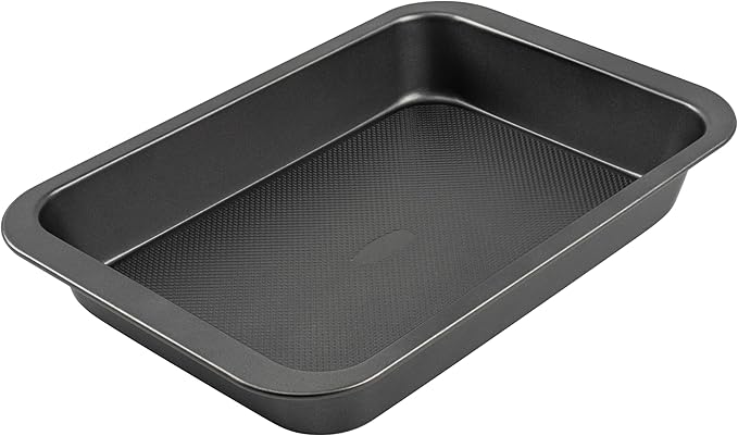 Tiawudi Cake Pan, Nonstick Baking Pan for Cake, Bread, Brownie or Lasagna, Heavy Duty Baking Dish with Diamond Texture Pattern and Wide Grips