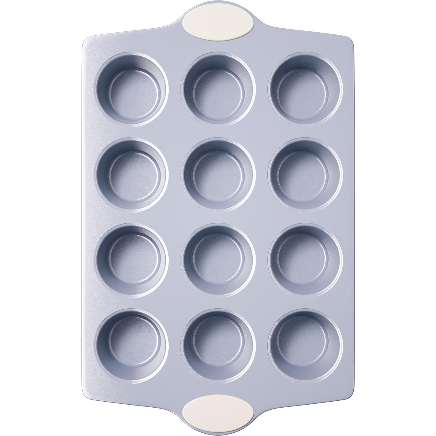 BRONYPRO 24-Cup Non Toxic Nonstick Ceramic Mini Muffin Pan & Cupcake Tin, PFOA & PFOA Free, Heavy Duty Rust-Resistant Aluminized Steel, Oven & Dishwasher Safe, Blue