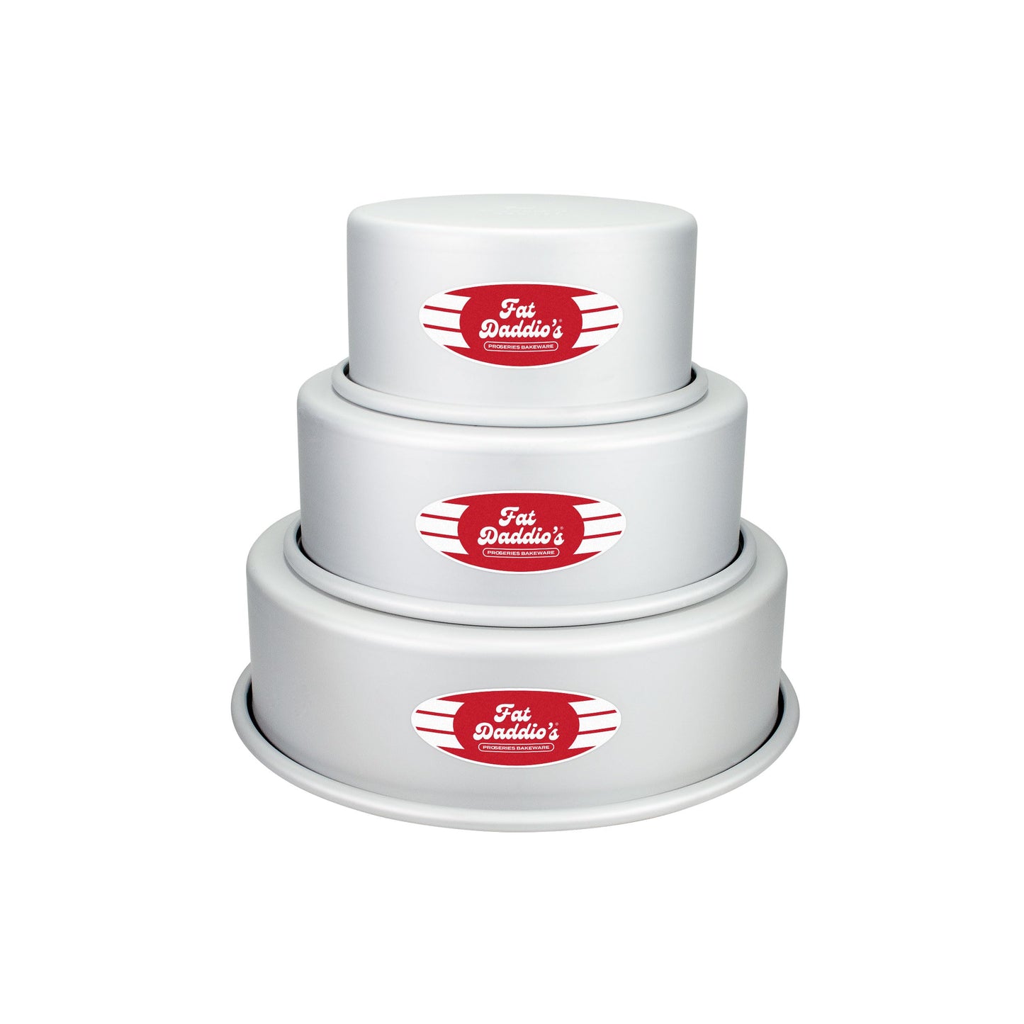 Fat Daddio's Anodized Aluminum Round Cake Pans, 2 Piece Set, 5 x 2 Inch