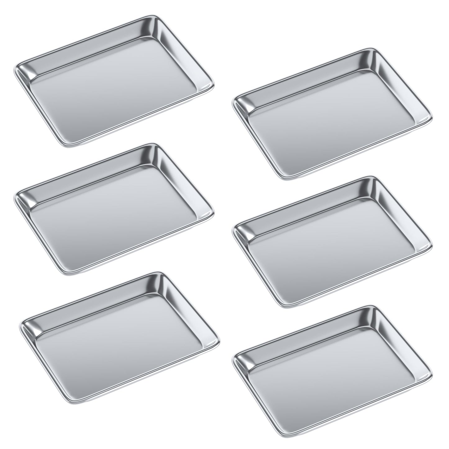 Pack of 6 | 13 in. x 18 in. Half Size Aluminum Bun. / Sheet Pan | Ideal for baking, roasting, cooling, prepping, or storing - a must-have in restaurants, bakeries, and busy kitchens.