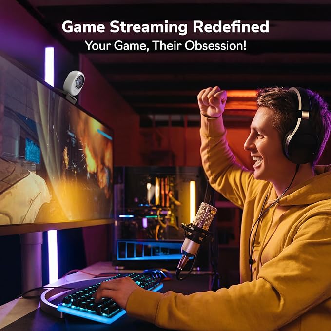 EMEET Piko 4K Webcam for Streaming, World’s 1st Dual-Camera AI-Powered 4K