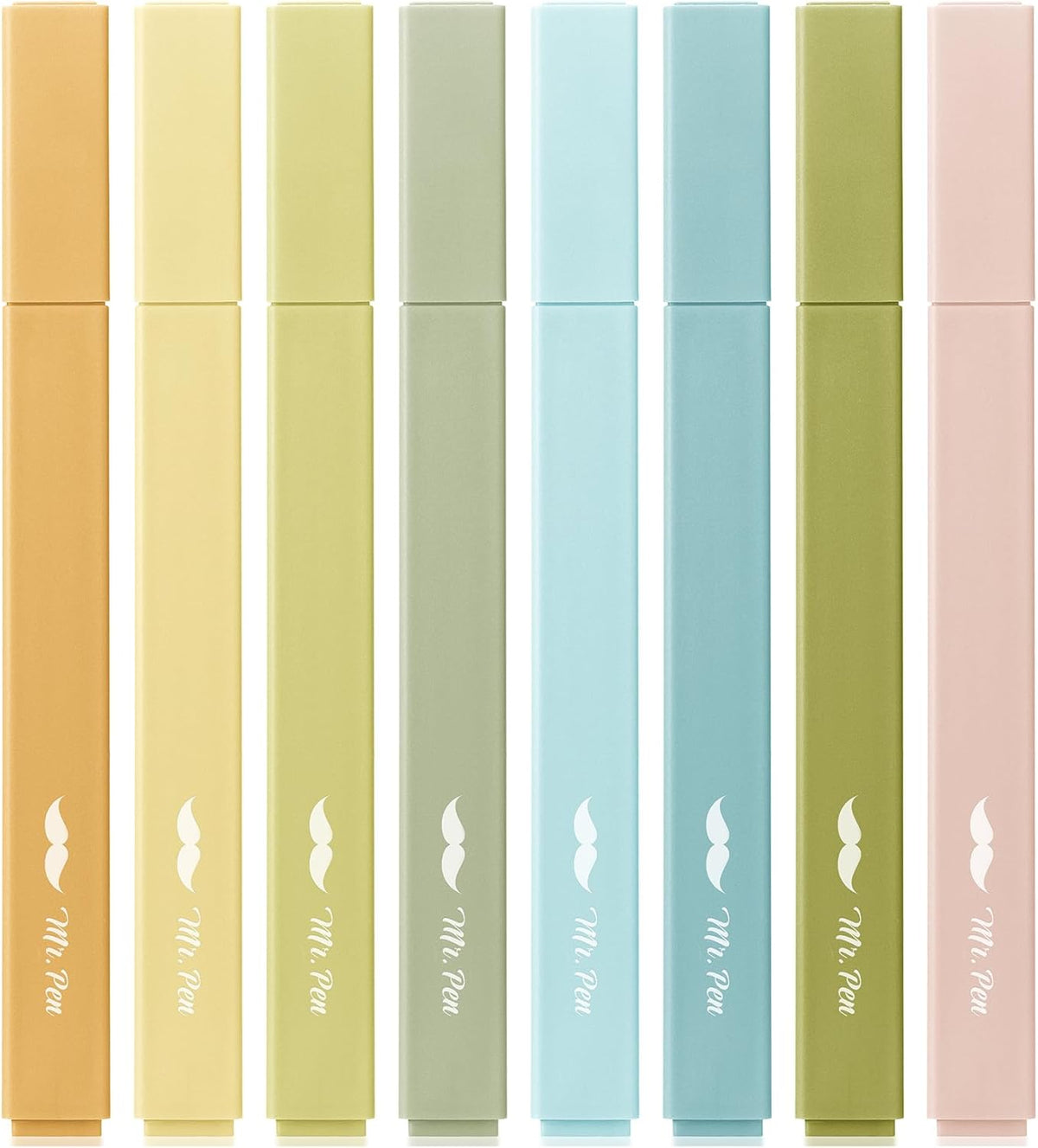 Mr. Pen- Aesthetic Highlighters, 8 Pack, Chisel Tip, Natural Vintage, Cute Highlighters Assorted Colors, Back to School Supplies