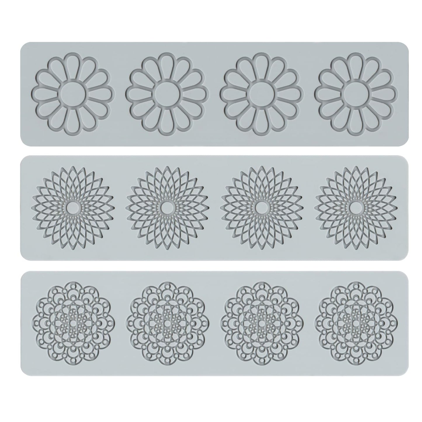 Flower Embossing Candy Silicone Mold Lace Pattern Sugar Craft Cake Decoration, Lace Mat Wedding Cake Decoration Tool