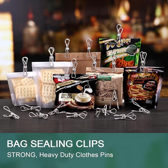 Clothespins 20PCS - Picture & Food Clips, Hanging Clothes & Photo Clips (Small Size)