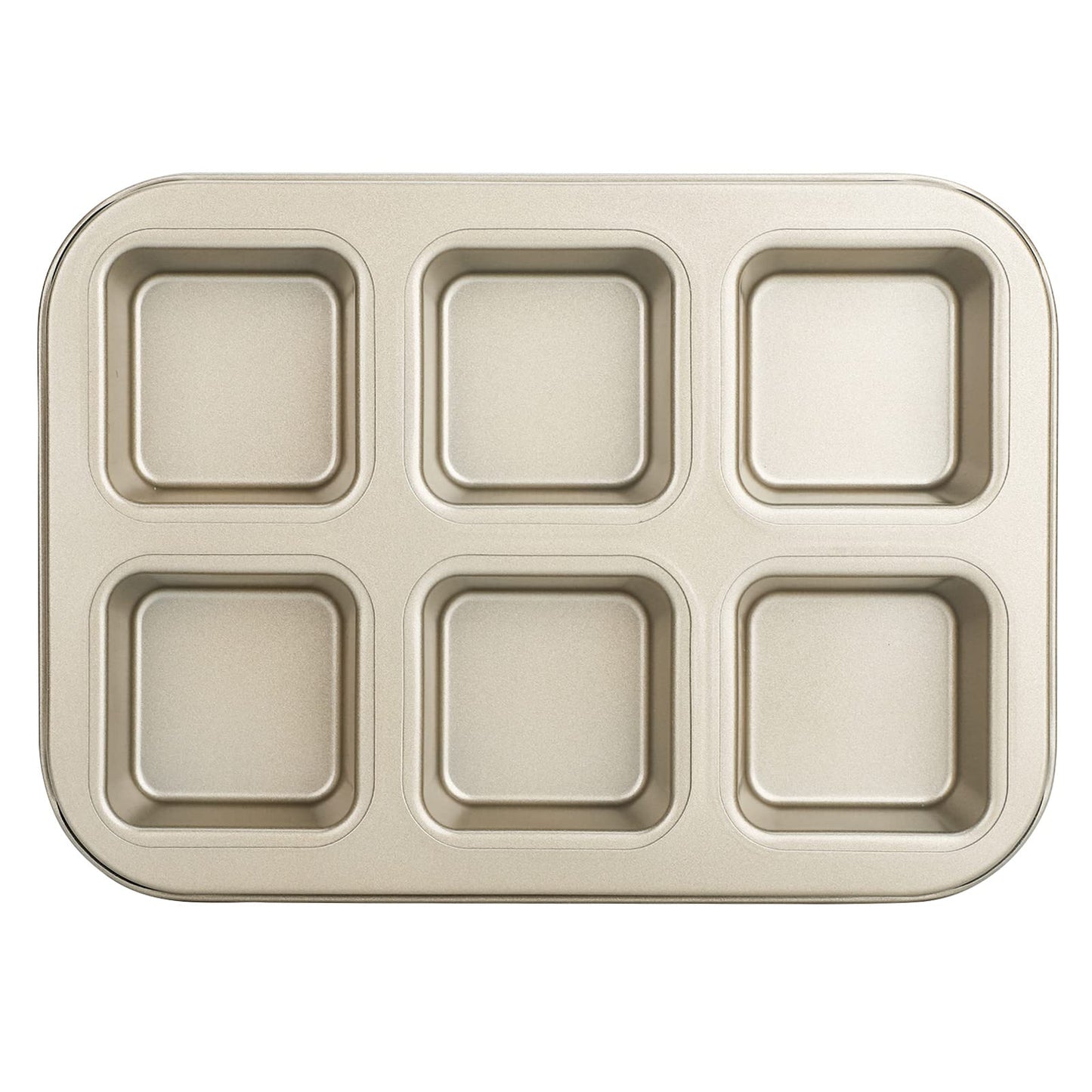 Beasea Brownie Pan with Dividers, 1 Set 12 Cavity All Edges Square Cupcake Brownie Pans Mini Cake Non Stick Baking Carbon Steel Bread Mold Small Edge 3x4 Individual Cutter Sheet Tray for Cookie Oven