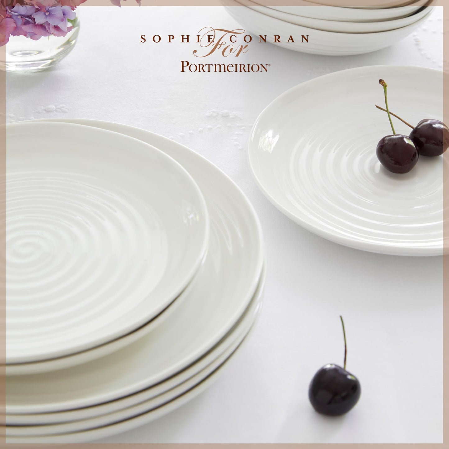 Portmeirion Sophie Conran White Coupe 12-Piece Dinnerware Set