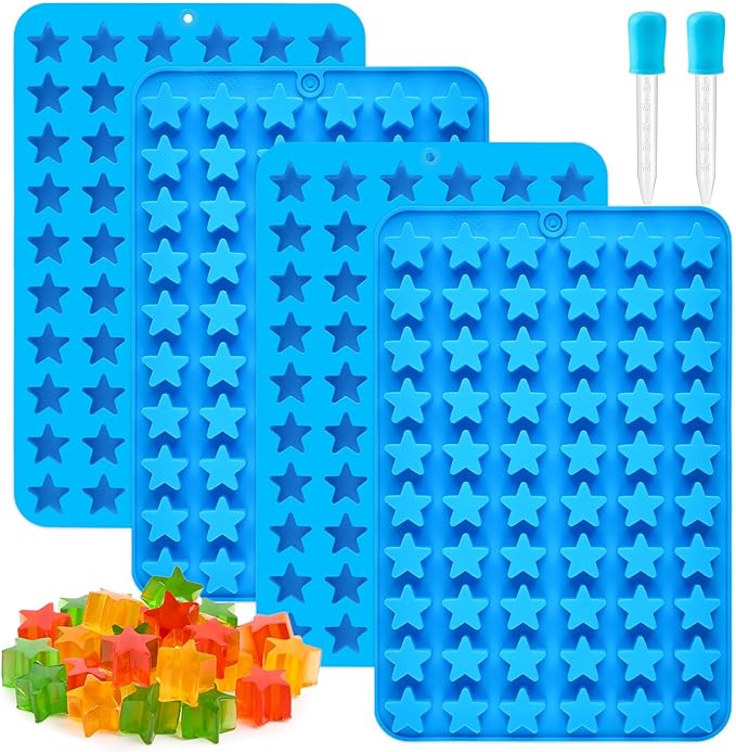 JOERSH Round Candy Molds, 220 Cavities, 4Pcs