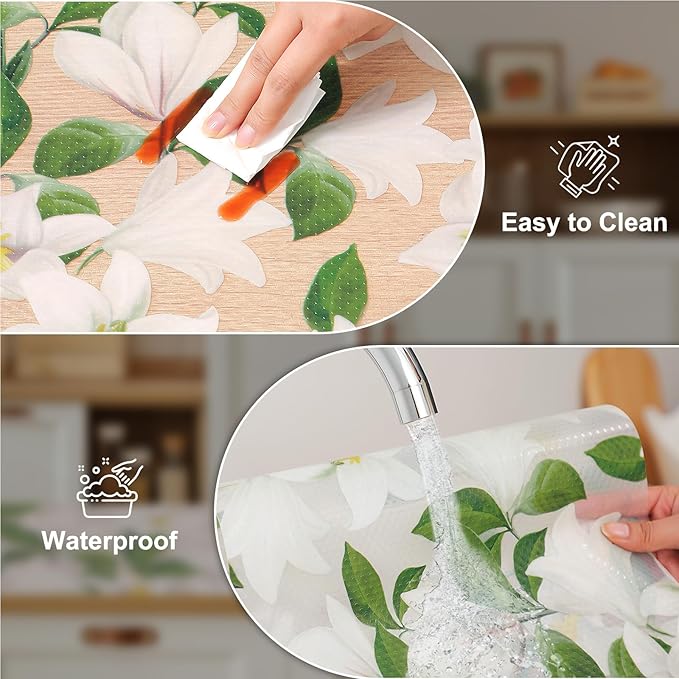 Cooyes Shelf Liner – Premium Non-Adhesive Cabinet & Drawer Liner for Kitchen – Waterproof Shelf Paper with Modern Pattern – Durable EVA Cabinet Mat – Easy to Cut （12" W x 360" L）