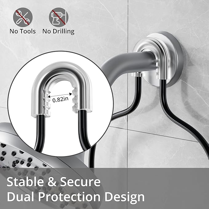 Shower Caddy Hanging with 3 Soap Holder - Over the Shower Head Caddy for Bathroom Organization(for Bathroom Organization, 24 Side Hooks, 3 Razor Holder