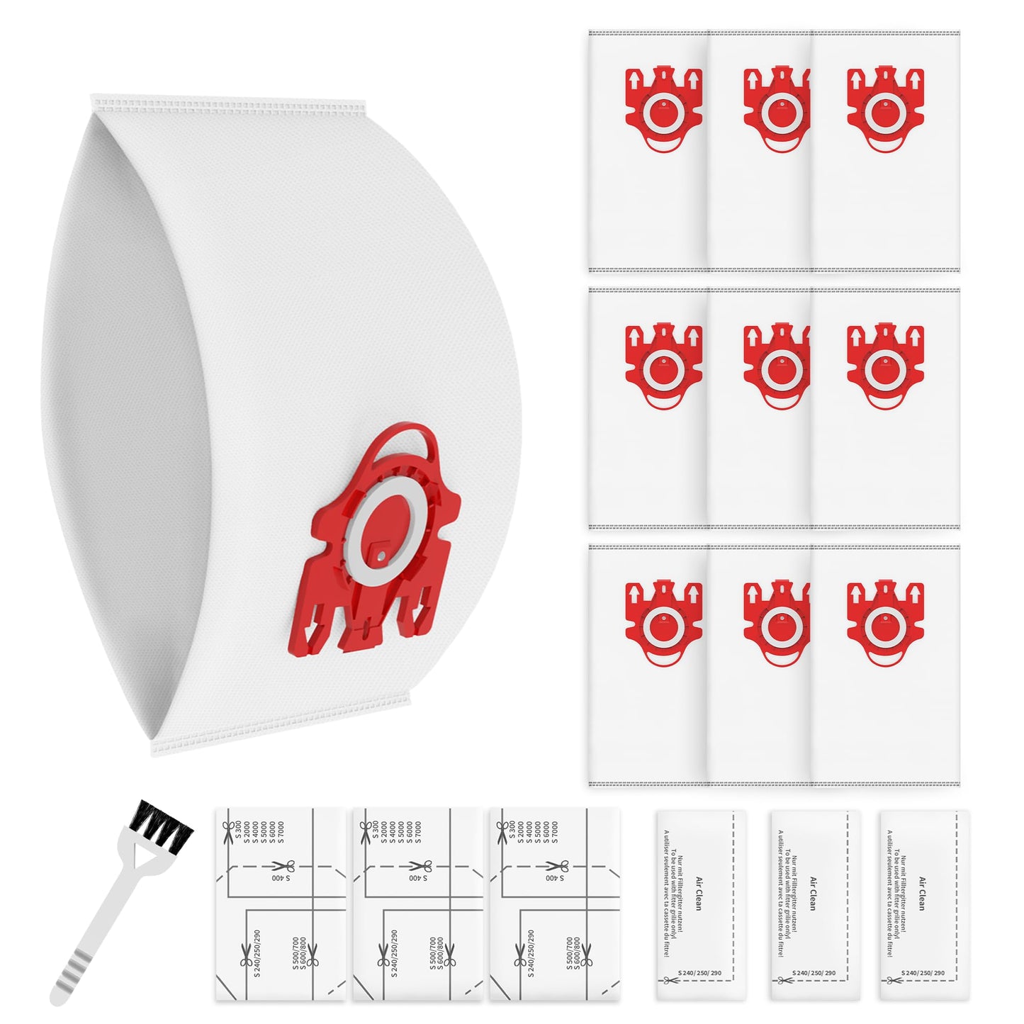 3D Airclean Dust Bags Replacement for Miele FJM Vacuum Compact C2