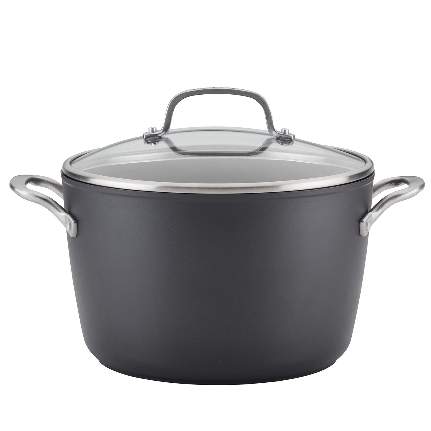 KitchenAid Hard Anodized Induction Nonstick Frying Pan Set With Lid, 3-Piece – 8 & 10 Inch Skillets, Durable, Even Heating, Dishwasher & Oven Safe, Easy-Clean, Matte Black
