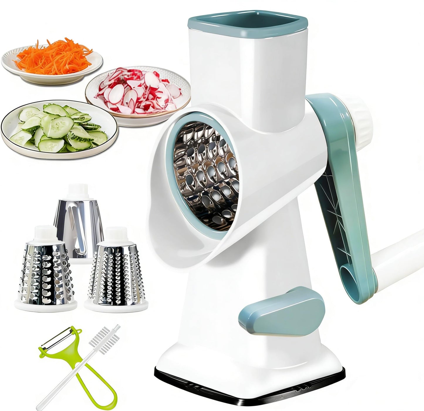 Dachenus Cheese Grater Rotary Cheese Grater,Versatile Cheese Shredder