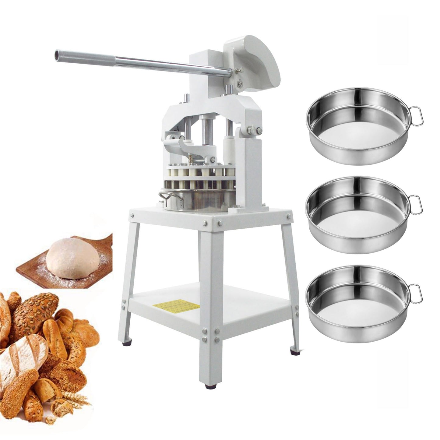 INTSUPERMAI Dough Divider and Rounder Machine - 18pcs Manual Dough Spacer Machine, 2.12oz-11.29oz for Bakery