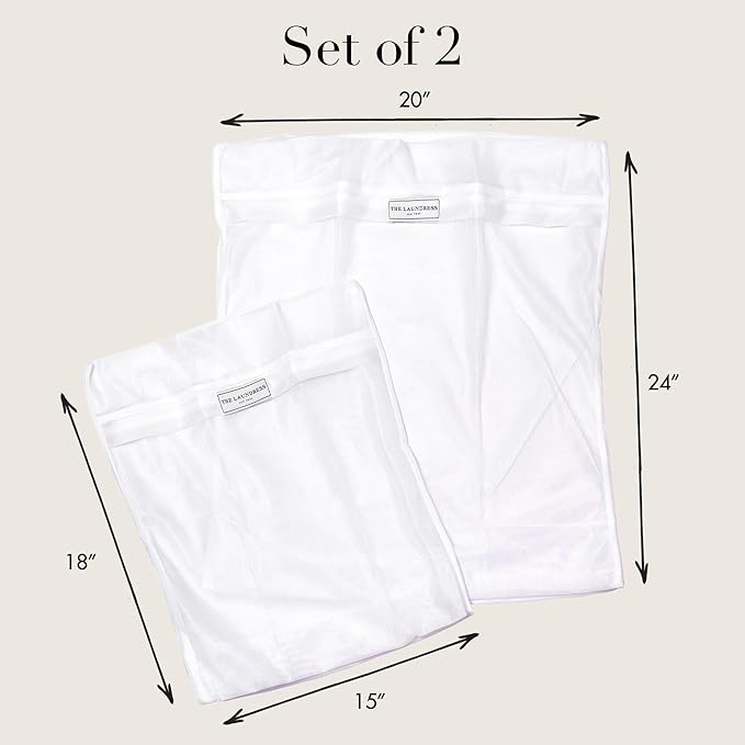 The Laundress Mesh Bag Bundle, Mesh Laundry Bags, One Large One Small