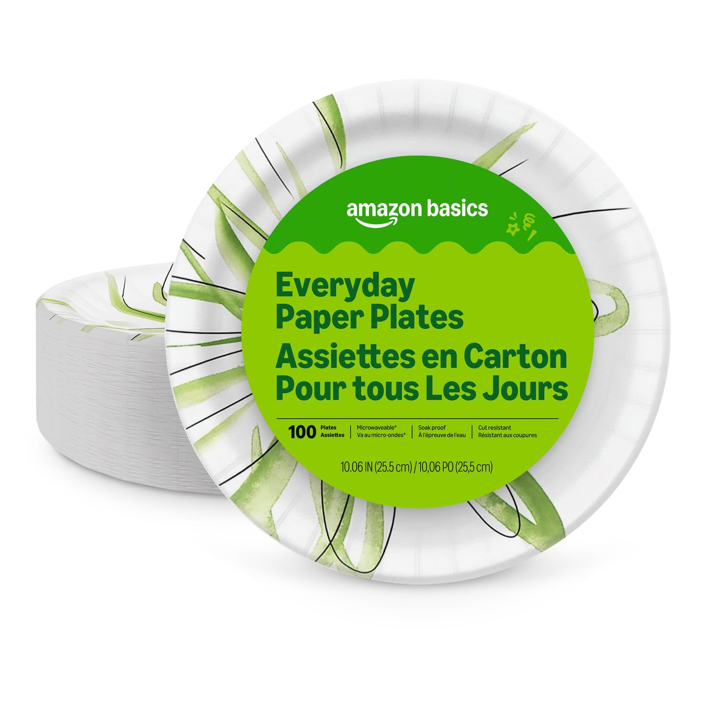 Everyday Paper Plates, 10 Inch, Disposable, 150 Count, Packaging May Vary