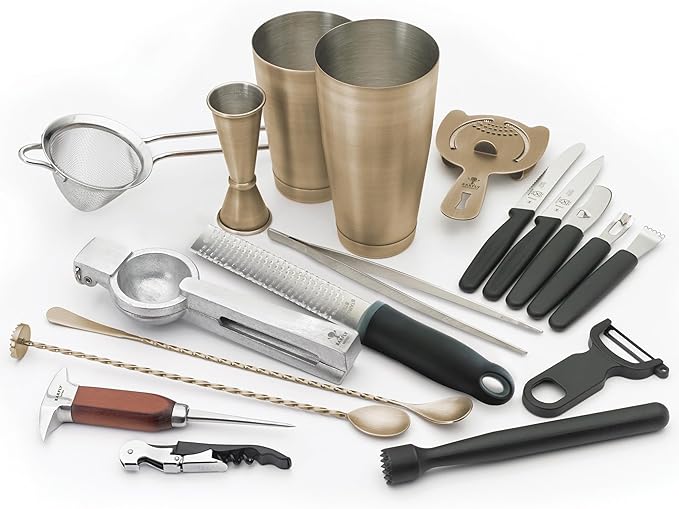 Barfly Cocktail Set, 12-Piece Deluxe, Stainless