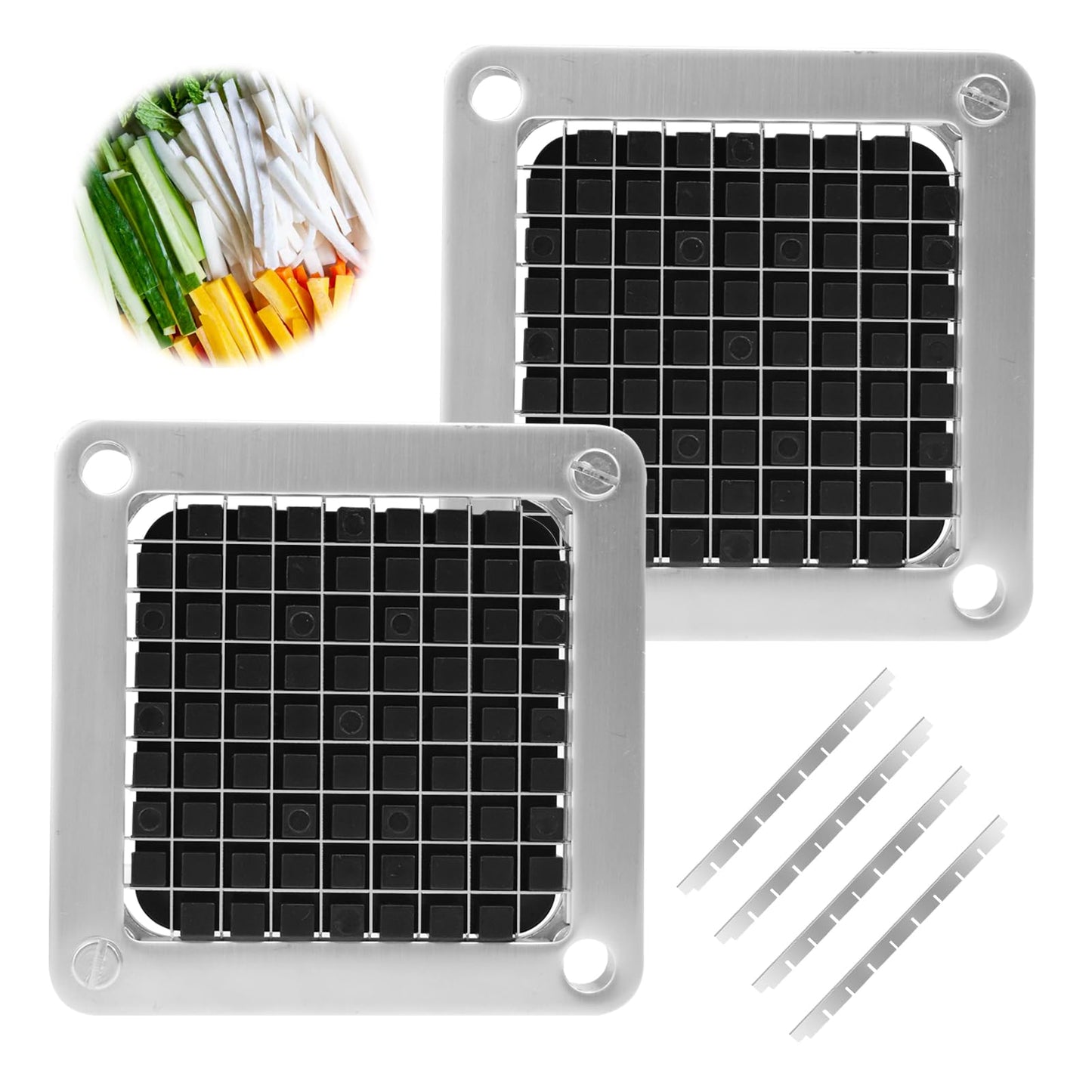 BSTSLL 1/4" and 3/8" Replacement Dicer Chopper Blade with Pusher Block