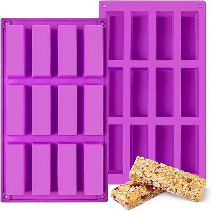 Puyeipt Rice Krispie Treat Molds, 3 Pack, 18 Cavity
