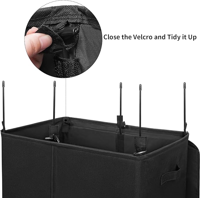 WOWLIVE 180L Double Laundry Hamper with Lid and Removable Laundry Bags, Large Dirty Clothes Hamper 2 section Collapsible Laundry Basket Dorm Room Storage for Bedroom, Bathroom, College,Black