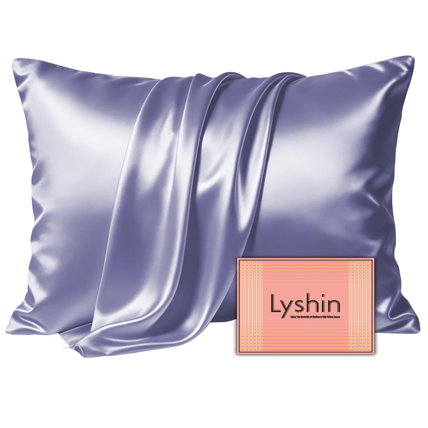 LYSHIN Silk Pillow Cases Standard Size with Hidden Zipper, Leopard