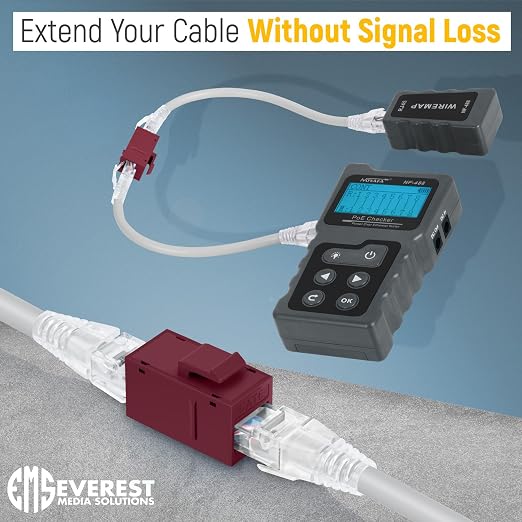 Everest RJ45 CAT6 Keystone Coupler in Red