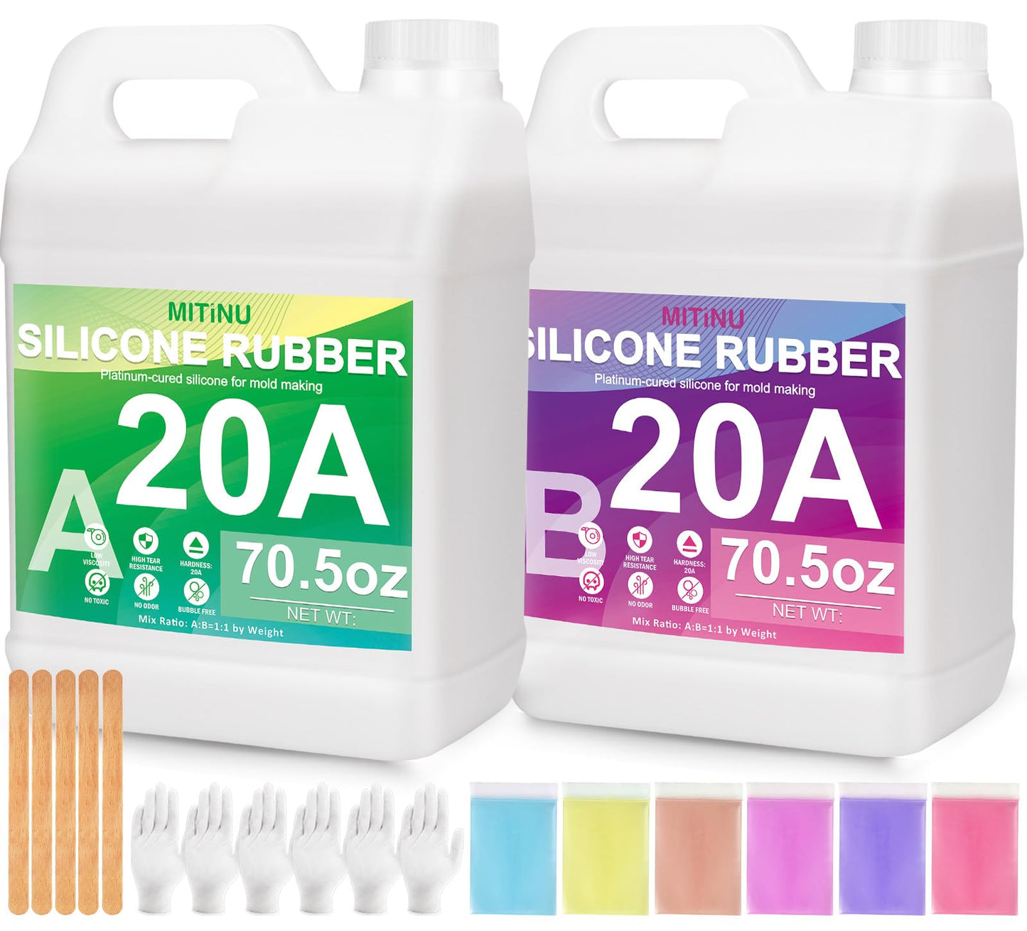 MITINU Silicone Mold Making Kit 282oz - 20A Liquid Silicone Rubber