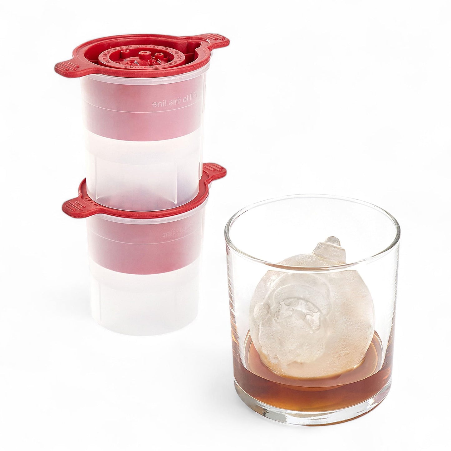 Tovolo Dots and Stripes Ornament Ice Cube Molds Set of 2 for Festive Holiday Drinks Christmas Gifts for Dad, BPA Free Dishwasher Safe Silicone Ice Molds for Cocktails