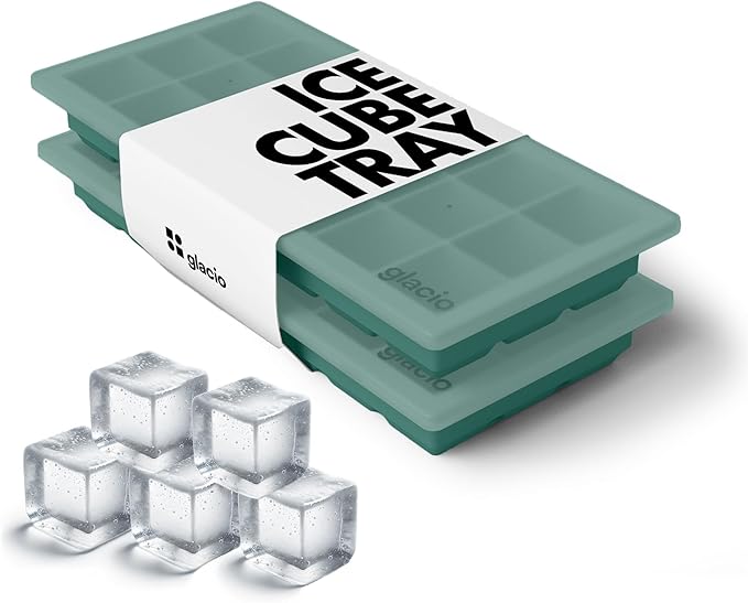 Ice Cube Tray with Lids, Small Silicone Molds for Cocktails & Drinks