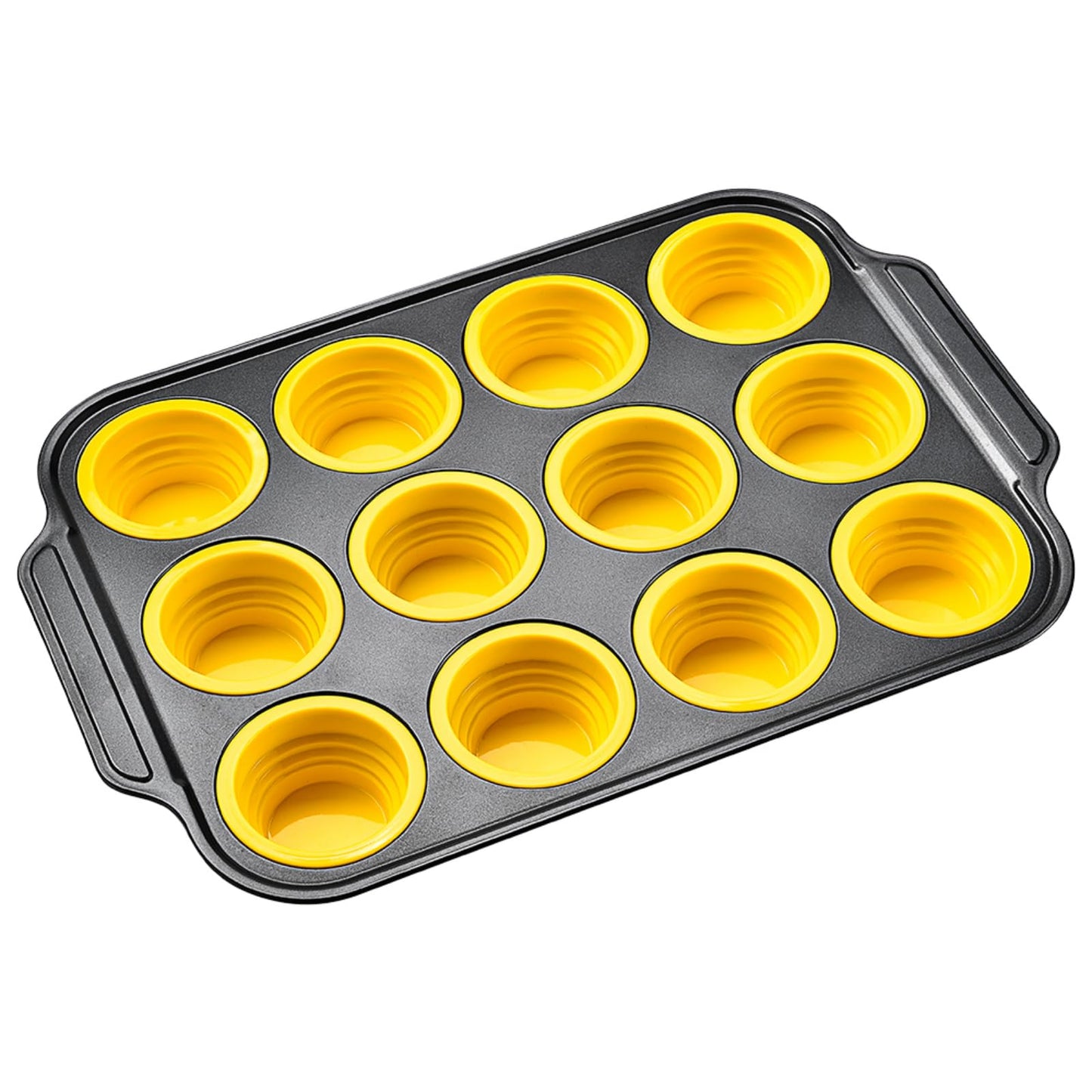 YiYeraio Muffin Pan, 6-Cup Nonstick Silicone Muffin Pans for Baking, Food-Grade Cupcake Pan for Oven, Microwave, Dishwasher Safe, BPA-Free Silicone Baking Mold for Muffins, Cupcakes, Egg Muffins